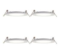Loops 4 PACK Ultra Slim Recessed Ceiling Downlight - 6W Cool White LED - IP44 Rated Loops White