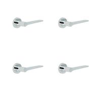 Loops 4 Pack Upgrade Your Home With Polished Chrome Door Handle For Stylish Interiors - Interior Handle