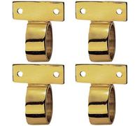 Loops 4 Pack - Vertical Fixed Ring Sash Window Lift Handle 44 X 12mm 25mm Dia Polished Brass