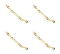 Loops 4 Pack Victorian Casement Stays 250mm In Polished Brass For Elegant Windows - Window Peg Bar