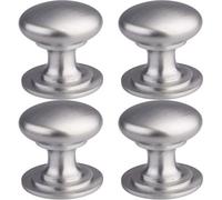 Loops 4 Pack - Victorian Tiered Door Knob - 42mm Satin Chrome Cabinet Pull Handle Round Rose