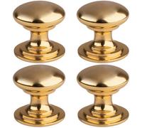 Loops 4 Pack - Victorian Tiered Door Knob - 50mm Polished Brass Cabinet Pull Handle Round Rose