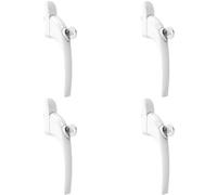 Loops 4 Pack - White Universal Locking Window Handle - Click Fit Pvc Window Rose Lever
