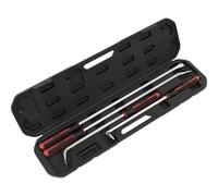 Loops 4 Piece Heavy Duty Pry Bar Set - Hammer Cap - Soft Grip Handles - Storage Case Loops Multicolor