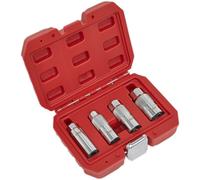 Loops 4 Piece Spark Plug Socket Set - 3/8" Sq Drive WallDrive Sockets - Forged Steel in Metallics Loops Metallics