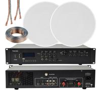 400W Bluetooth Sound System 2x 6.5 Slim Ceiling Speaker Channel HiFi Amplifier