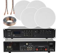 400W Bluetooth Sound System 4x 8 Slim Ceiling Speaker Channel HiFi Amplifier