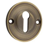 Loops 40mm Antique Brass Standard Keyway Escutcheon For Luxury Homes - Solid Brass Key Hole Cover