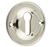 Loops 40mm Polished Nickel Keyway Escutcheon For Luxury Homes - Solid Brass Key Hole Cover