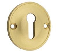 Loops 40mm Satin Brass Keyway Escutcheon For Luxurious Homes - Solid Brass Key Hole Cover