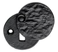 Loops 40mm Traditional Round Covered Escutcheon Lock Profile Black Antique Loops Black