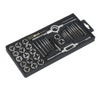 Loops 40pc Metric Tap & Split Die Set - M3 to M12 - Manual Bar & Socket Threading Tool Loops Multicolor
