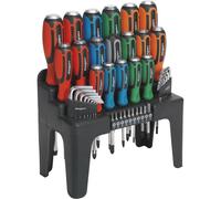 Loops 44 PACK - Hammer Through Screwdriver Hex Key & Bit Set - Strike Cap & Storage Loops Multicolor