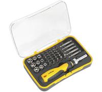 Loops 45 PACK Ratchet Screwdriver Socket & Bit Set - Comfort Grip & Storage Case Loops Multicolor