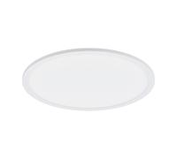 Loops 450mm Modern Sleek Ceiling Light White Slim Round Low Profile 28W LED 4000K Loops White