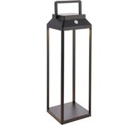 Loops 450mm Solar Powered Outdoor Table Lamp - Warm White LED - Textured Black Loops Black