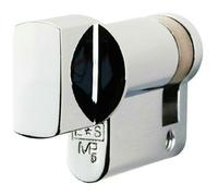 45mm Euro Single Thumbturn Twist Lock 5 Pin Polished Chrome Internal Door Loops Multi One Size