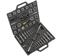 Loops 45pc Imperial Tap & Split Die Set - 1/4" to 1" - Manual Bar & Socket Threading Loops Multicolor