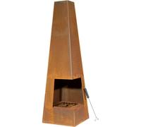 Loops 45x150cm CORTEN STEEL Chininea Wood Burner - Fire Pit Garden Heater Outdoor Rust