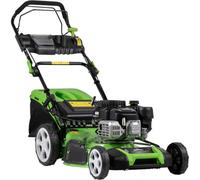 Loops 46Cm 149Cc 4-Stroke Petrol Lawnmower - Hand-Propelled Manual Grass Cutter Mower