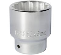Loops 46mm Forged Steel Drive Socket - 3/4" Square Drive - Chrome Vanadium Socket in Metallics Loops Metallics