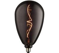 Loops 4W E27 Filament Light Bulb - Smoked Tinted Glass Lamp - 50 Lumen Output - 1800k Warm White - Non-Dimmable Light Bulb - Decorative LED Lighting Accessory