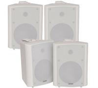 Loops 4X 120W White Wall Mounted Stereo Speakers 6.5" 8Ohm Premium Home Audio Music