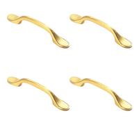 Loops 4X 128mm Shaker Style Cabinet Pull Handle 76mm Fixing Centres Satin Brass