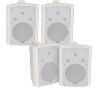 Loops 4X 180W White Wall Mounted Stereo Speakers 8" 8Ohm Loud Premium Audio & Music