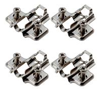 Loops 4x 2mm Mounting Plate for Soft Close Hinges with Euro Screw Bright Zinc Plated Loops Multicolor