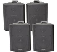 Loops 4X 4" 2 Way Stereo Speakers 70W 8Ohm Black Wall Mounted Background Music Hi Fi