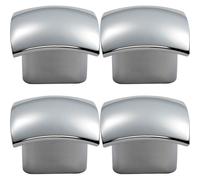 Loops 4x Convex Face Cupboard Door Knob 33 x 30.5mm Polished Chrome Cabinet Handle Loops Multicolor