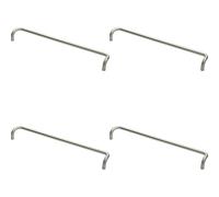 Loops 4x Cranked Door Pull Handle 19mm Dia 600mm Fixing Centres Satin Steel in Metallics Loops Metallics