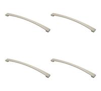 Loops 4X Curved Bow Pull Handle 338 X 25mm 320mm Fixing Centres Satin Nickel