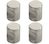 Loops 4X Cylindrical Cupboard Door Knob 20mm Diameter Stainless Steel Cabinet Handle