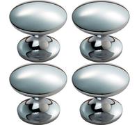 Loops 4X Fingertip Cabinet Door Knob 30mm Diameter Polished Chrome Cupboard Handle