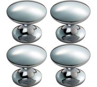 Loops 4x Fingertip Cabinet Door Knob 30mm Diameter Polished Chrome Cupboard Handle Loops Multicolor