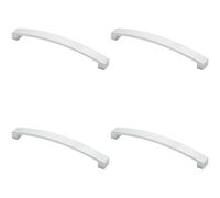 Loops 4x Flat Curved Bow Pull Handle 238 x 25mm 224mm Fixing Centres Polished Chrome Loops Multicolor