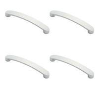 Loops 4X Flat Fronted Bow Pull Handle 140 X 12mm 128mm Fixing Centres Polished Chrome