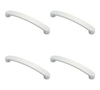 Loops 4x Flat Fronted Bow Pull Handle 140 x 12mm 128mm Fixing Centres Polished Chrome Loops Multicolor