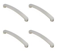 Loops 4X Flat Fronted Bow Pull Handle 179 X 19mm 160mm Fixing Centres Satin Nickel