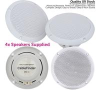 Loops 4x Kitchen / Bathroom Bluetooth Speaker & Amp Kit Multi room Shower HiFi Music Loops Multicolor