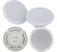 CABLEFINDER EXCLUSIVE - 4x Moisture Resistant Ceiling Speakers -80W 8Ohm 5 Inch Kitchen Bathroom 2 Way Loud