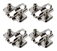 Loops 4x Mounting Plate for Soft Close Hinges with Euro Screw Bright Zinc Plated Loops Multicolor