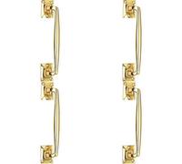 Loops 4X One Piece Door Pull Handle 250mm Length 54mm Projection Polished Brass