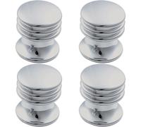 Loops 4x One Piece Textured Cupboard Door Knob 15.5mm Diameter Polished Chrome Loops Multicolor