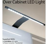 Loops 4x Over Cabinet LED Light & Driver Kit COOL WHITE Kitchen Cupboard Reading Lamp Loops White