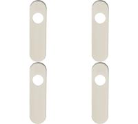 4x PAIR Radius Lock Latch Plate Cover 170 x 45 x 8mm Satin Stainless Steel Loops Metallics One Size