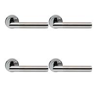 Loops 4x PAIR Sectional Round Bar Lever on Round Rose Concealed Fix Dual Chrome Loops Multicolor