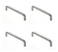 Loops 4X Round D Bar Pull Handle 22mm Dia 150mm Fixing Centres Satin Stainless Steel
